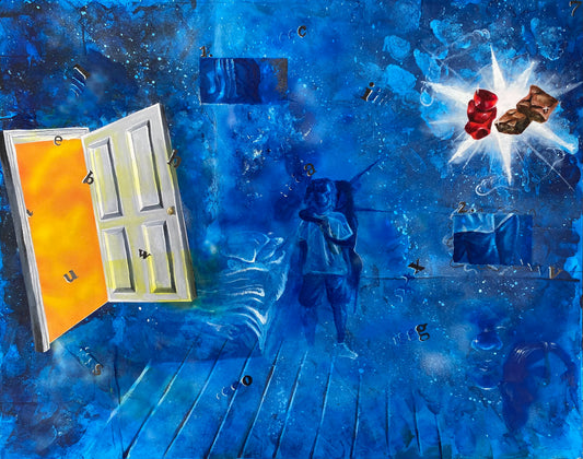 "DELIRIUM (BLUE LIGHT GEEKER)" Print